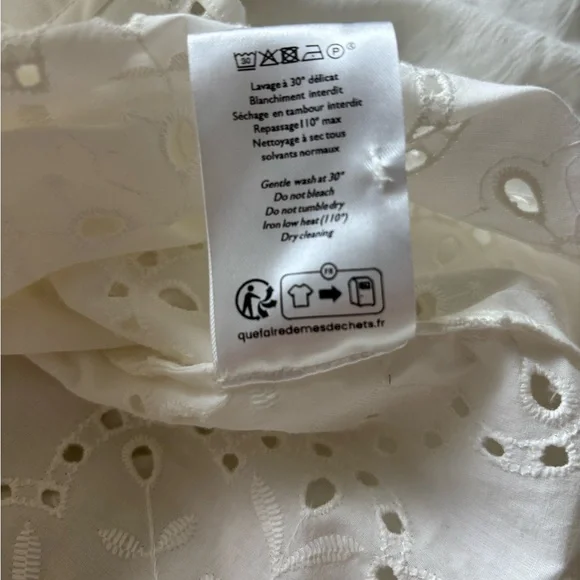 Sezane Inaya Shirt Écru. - Size 40 - Picture 8 of 8